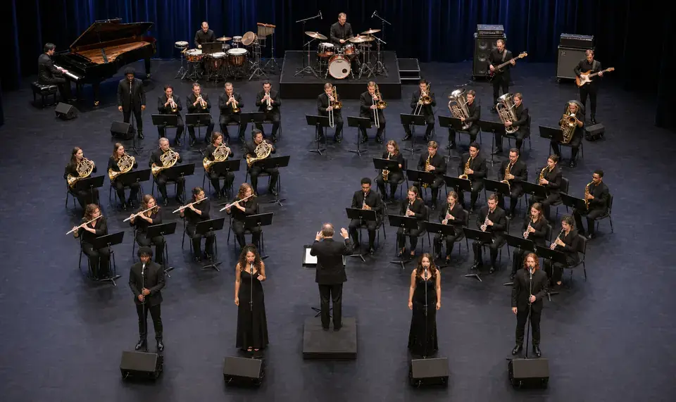 Concert Band with Vocalists Stage Plot Template Guide live stage setup preview