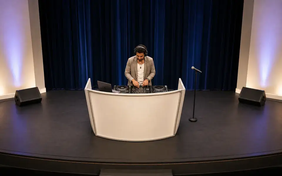 DJ Setup Stage Plot Template for Clubs and Party Events live stage setup preview