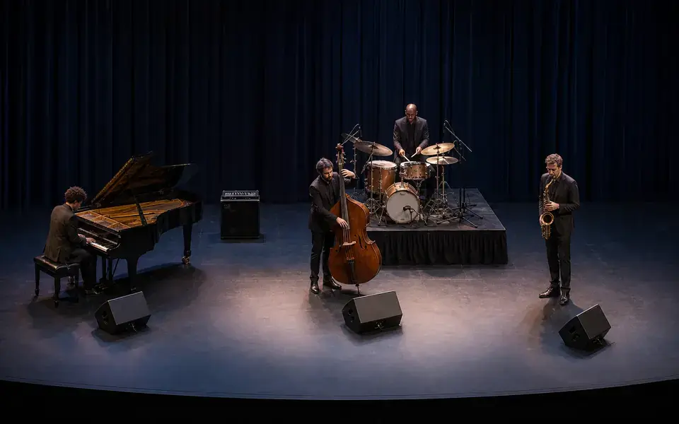 Jazz Quartet Stage Plot Template for Club and Lounge Gigs live stage setup preview