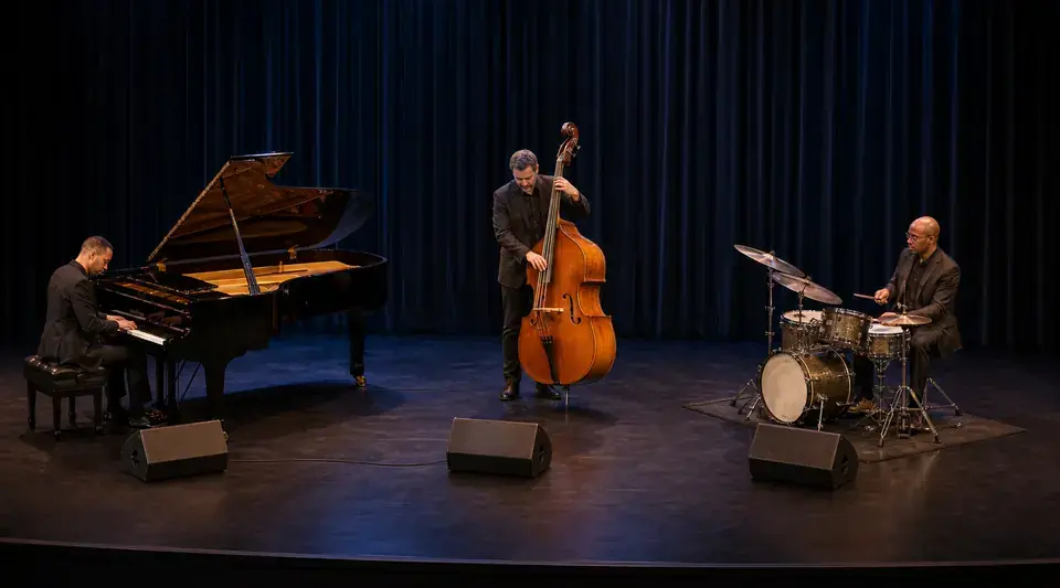 Jazz Trio Stage Plot Template for Club and Lounge Gigs live stage setup preview