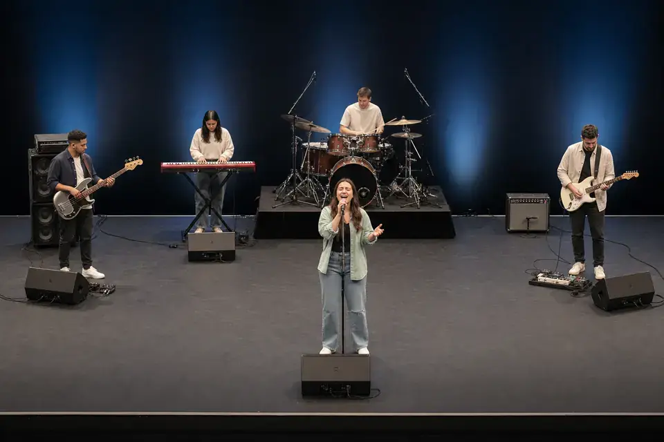 Worship Five Piece Stage Plot Template for Church Teams live stage setup preview