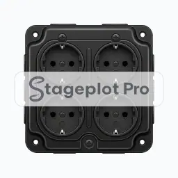 AC 230V Quad stage plot icon AC 230V Quad icon for a professional stage plot