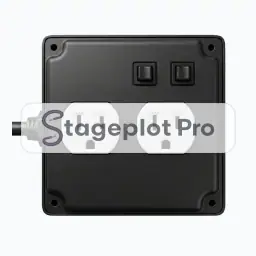 AC 120v double stage plot icon AC 120v double icon for a professional stage plot