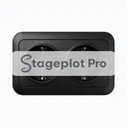 AC 230v double stage plot icon AC 230v double icon for a professional stage plot
