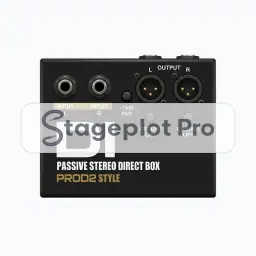 DI Stereo stage plot icon DI Stereo icon for a professional stage plot