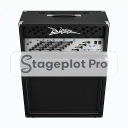 Diezel VH4 + 4x12 stage plot icon Diezel VH4 + 4x12 icon for a professional stage plot