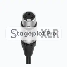 XLR Female stage plot icon