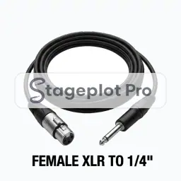Female XLR to 1 4" stage plot icon