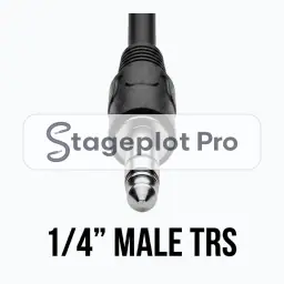 1 4" TRS Jack Plug stage plot icon