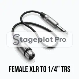 Female XLR to 1 4" stage plot icon