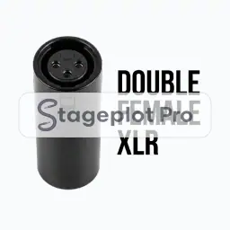 Double Female XLR stage plot icon