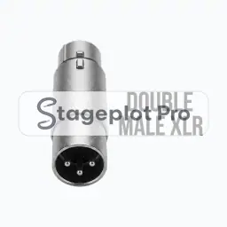 Double Male XLR stage plot icon
