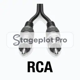 Dual RCA Stereo stage plot icon Dual RCA Stereo icon for a professional stage plot