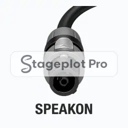 Speakon NL4 stage plot icon Speakon NL4 icon for a professional stage plot