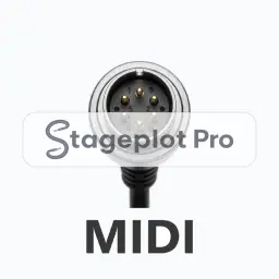MIDI stage plot icon MIDI icon for a professional stage plot