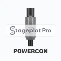 powerCON stage plot icon powerCON icon for a professional stage plot