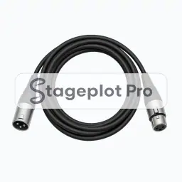 Coiled XLR Cable stage plot icon Coiled XLR Cable icon for a professional stage plot