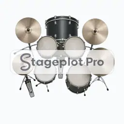 Drums 5pc stage plot icon Drums 5pc icon for a professional stage plot