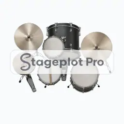 Drums 4pc Rock stage plot icon
