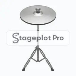 Crash Cymbal stage plot icon Crash Cymbal icon for a professional stage plot