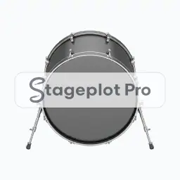 Bass Kick Drum stage plot icon Bass Kick Drum icon for a professional stage plot