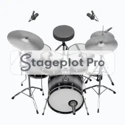Drums 5pc Micd stage plot icon