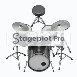 Drums 5pc stage plot icon Drums 5pc icon for a professional stage plot