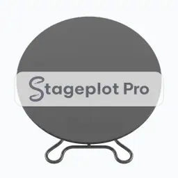 Round Folding Table stage plot icon