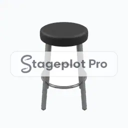 Stool stage plot icon Stool icon for a professional stage plot