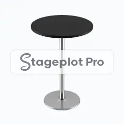 High Top Round Table stage plot icon High Top Round Table icon for a professional stage plot