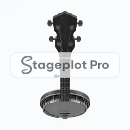 Banjo stage plot icon Banjo icon for a professional stage plot