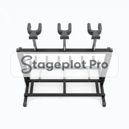 Triple Gtr Stand stage plot icon Triple Gtr Stand icon for a professional stage plot
