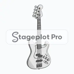 Electric Bass stage plot icon