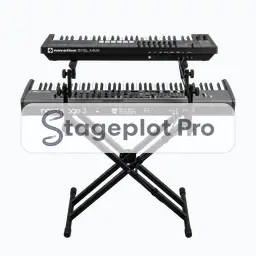 Double Keys stage plot icon Double Keys icon for a professional stage plot