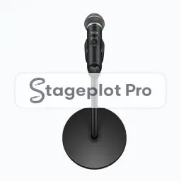 Wrls Mic Round stage plot icon