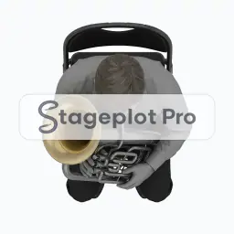 Seated Euphonium stage plot icon Seated Euphonium icon for a professional stage plot