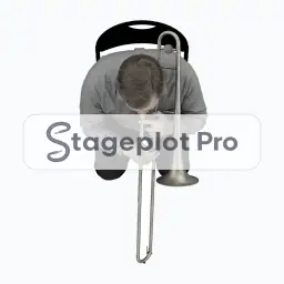 Seated Trombonist stage plot icon Seated Trombonist icon for a professional stage plot