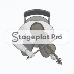 Seated Violinist stage plot icon Seated Violinist icon for a professional stage plot