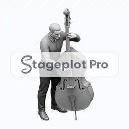 Upright Bass 1 stage plot icon