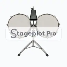 Pair of Timbales stage plot icon