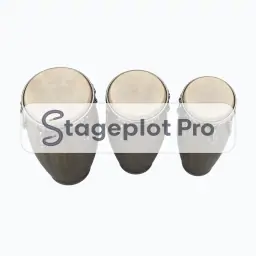 Conga Trio Arc stage plot icon Conga Trio Arc icon for a professional stage plot