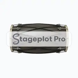 Dhol Barrel Drum stage plot icon Dhol Barrel Drum icon for a professional stage plot