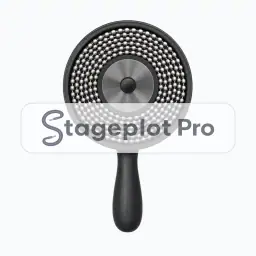 Cabasa stage plot icon Cabasa icon for a professional stage plot
