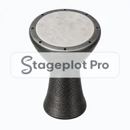Darbuka Goblet Drum stage plot icon Darbuka Goblet Drum icon for a professional stage plot