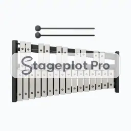 Glockenspiel stage plot icon Glockenspiel icon for a professional stage plot