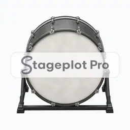 Bass Drum Low stage plot icon Bass Drum Low icon for a professional stage plot