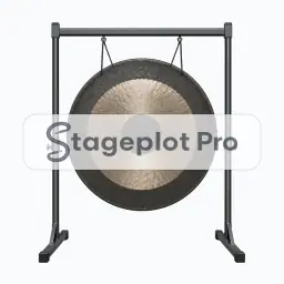 Gong stage plot icon Gong icon for a professional stage plot