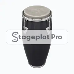 Single Conga stage plot icon Single Conga icon for a professional stage plot