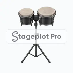 Bongos + Stand stage plot icon Bongos + Stand icon for a professional stage plot