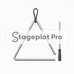 Triangle + Beater stage plot icon Triangle + Beater icon for a professional stage plot